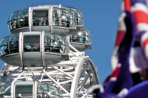 London Eye Königin zu Fuß