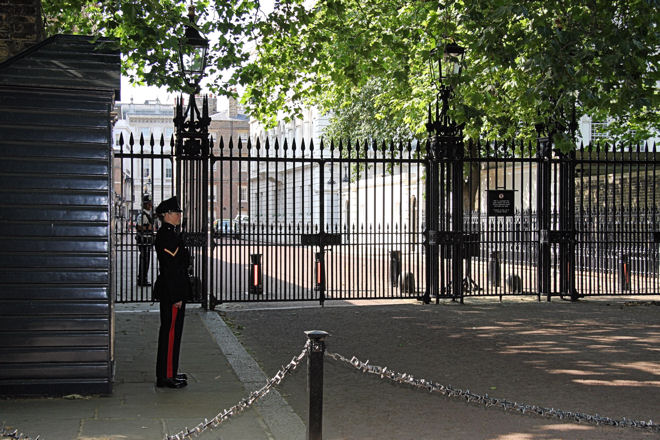 clarence house with queens guard
