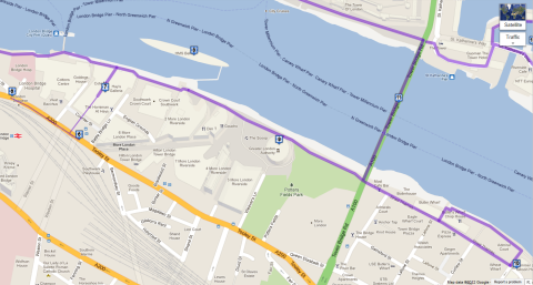 london bridge to tower bridge map